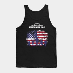 Red and Blue Patriotic Memorial Day Tank Top